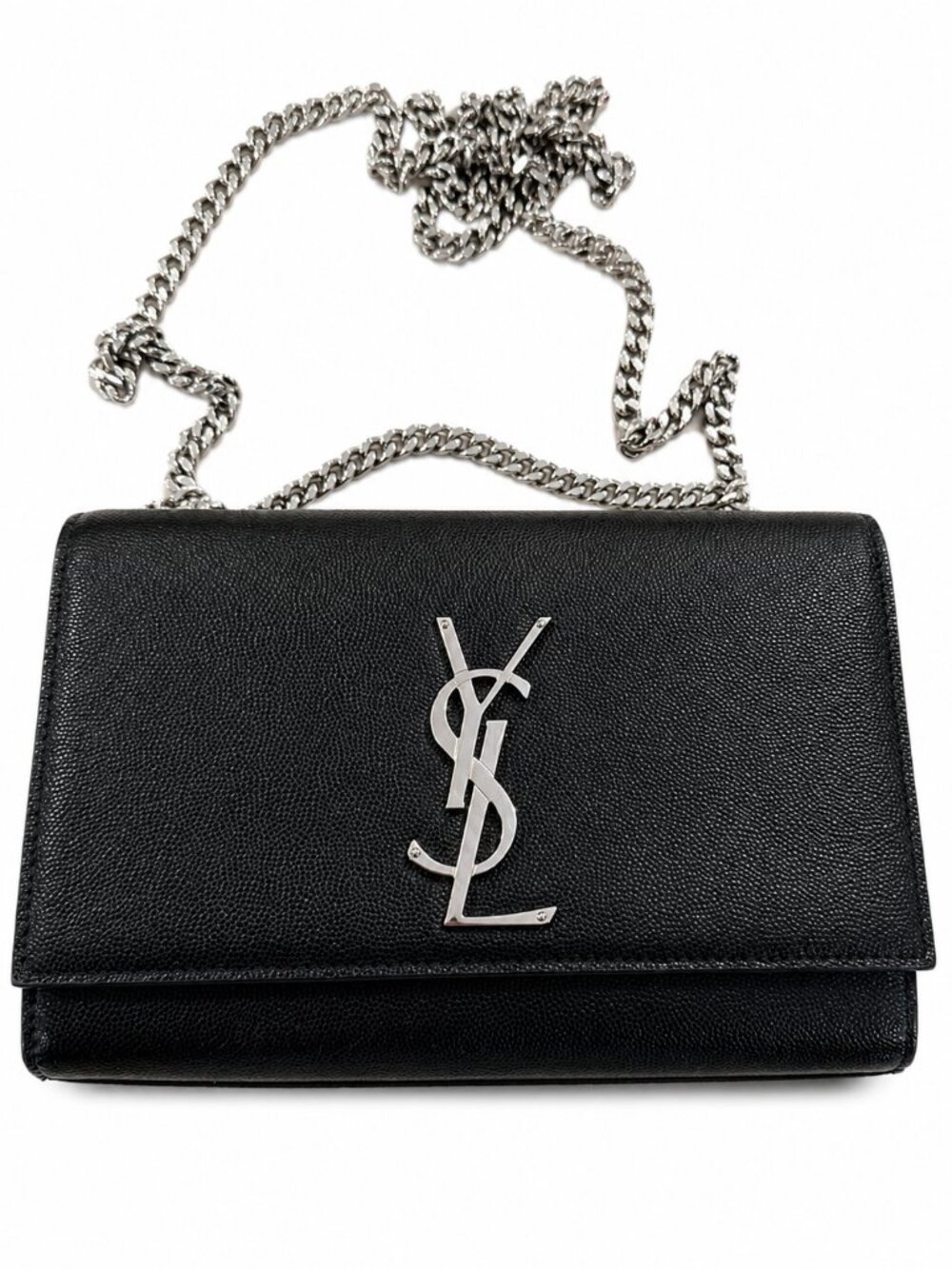 Saint Laurent YSL Kate Chain Bag – Black & Silver